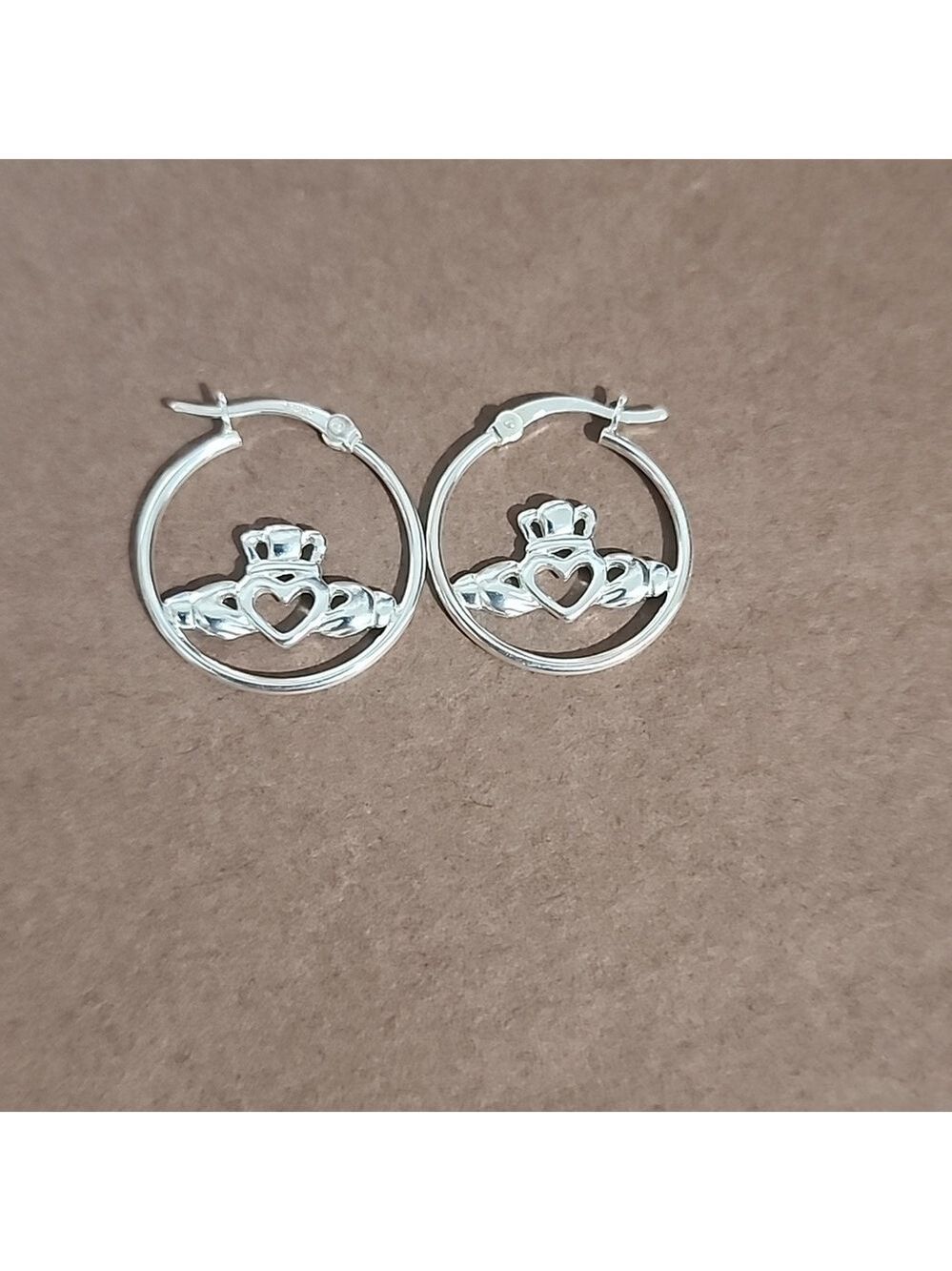 Brand New Sterling Silver 925 Claddagh Earrings